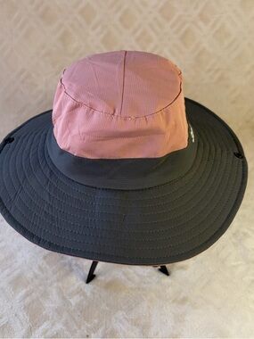 SunShade Kids Wide Brim Sun Hat Pink Gray Boonie Outdoor Fishing Hiking